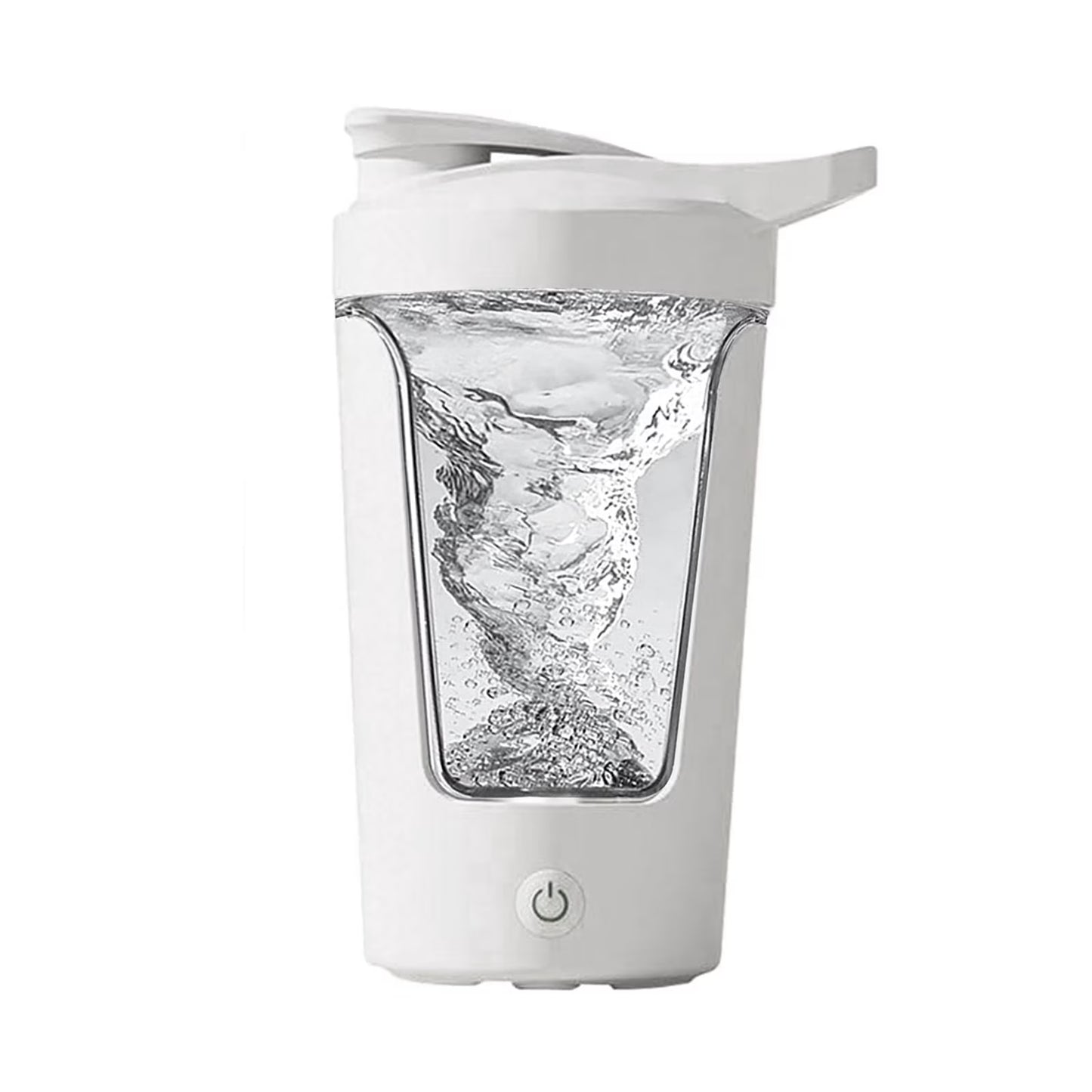 Electric Shaker Bottle for Protein ,Rechargeable Drink Mixer Cup for Coffee Milk Mixing,White