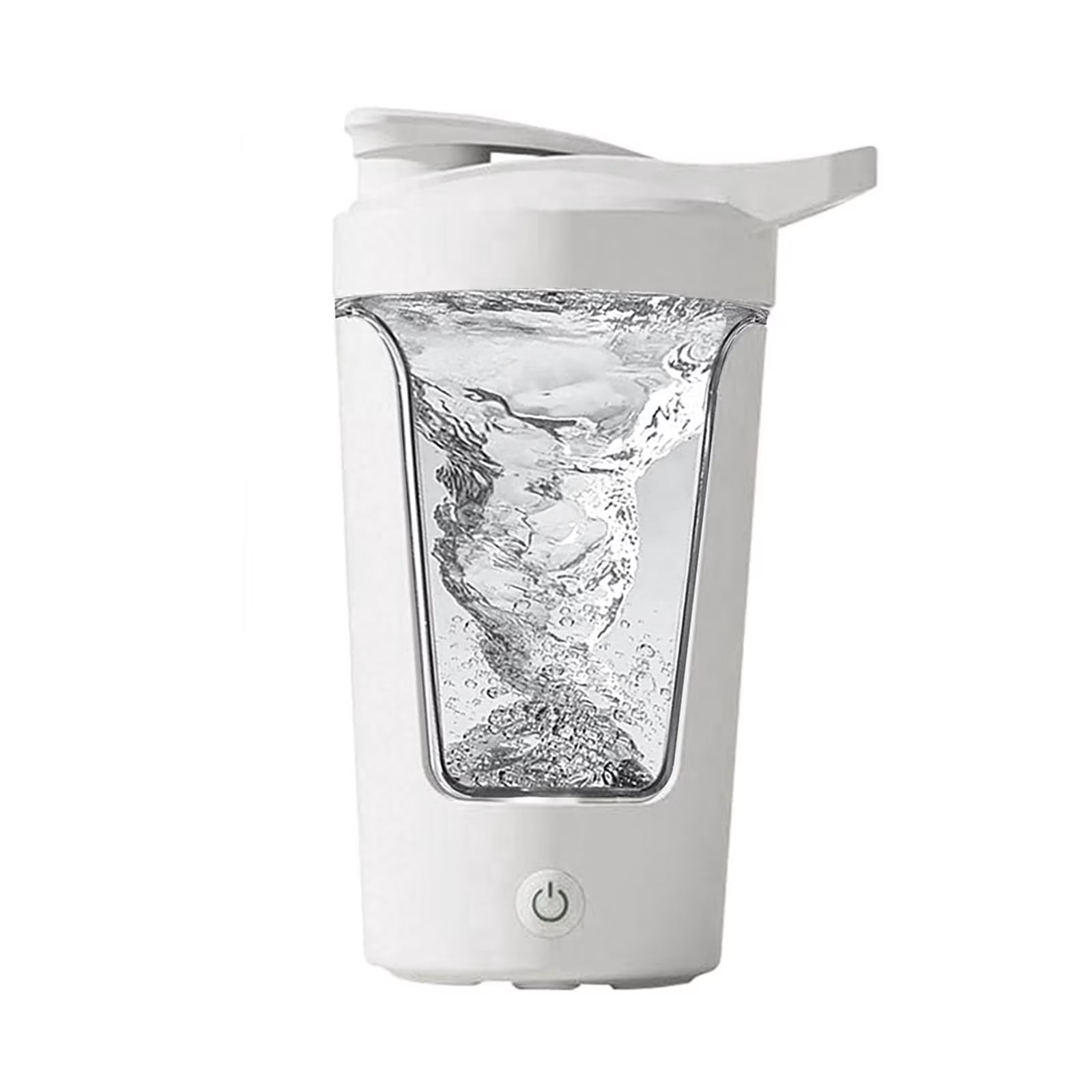 Electric Shaker Bottle for Protein ,Rechargeable Drink Mixer Cup for Coffee Milk Mixing,White