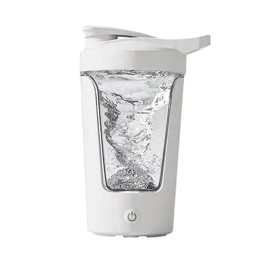Electric Shaker Bottle for Protein ,Rechargeable Drink Mixer Cup for Coffee Milk Mixing,White